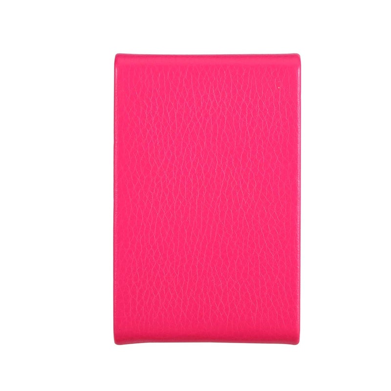JuneLsy Business Card Holder Case - Professional PU Leather Business Card Case Metal Name Card Holder Pocket Business Card Carrier for Men & Women with Magnetic Shut (Y-Rose Red) - Image 5